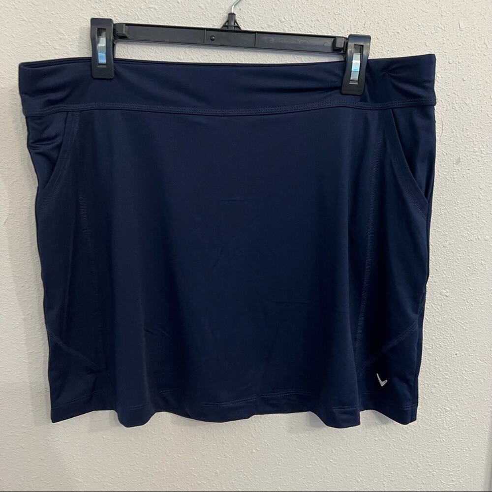 New Callaway Navy Blue Golf Skirt Skort Shorts womens size L